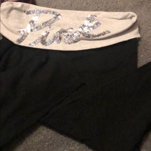 Pink crop leggings